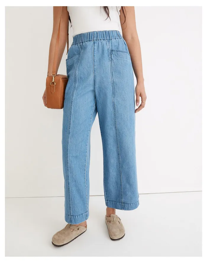 Women Denim Pull On High Rise Wide Leg Crop Pants In Ashgrove Wash Ashgrove Wash Madewell Pants Women Denim Pull On High Rise Wide Leg Crop Pants In Ashgrove Wash Ashgrove Wash Madewell Pants