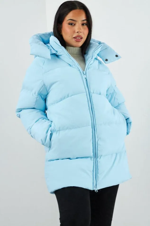 Women Doudoune Bleu Clair Matelasse MiLongue Bleuclair Brentiny Paris White Tops Women Doudoune Bleu Clair Matelasse MiLongue Bleuclair Brentiny Paris White Tops