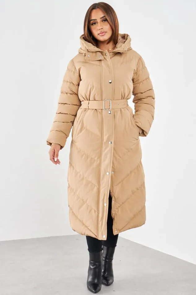 Women Doudoune Camel Longue Matelasse Et Ceinture Camel Brentiny Paris Parkas And Down Jackets Women Doudoune Camel Longue Matelasse Et Ceinture Camel Brentiny Paris Parkas And Down Jackets
