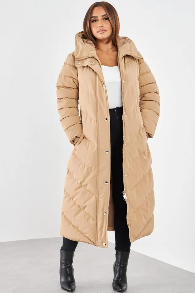 Women Doudoune Camel Longue Matelasse Et Ceinture Camel Brentiny Paris Parkas And Down Jackets Women Doudoune Camel Longue Matelasse Et Ceinture Camel Brentiny Paris Parkas And Down Jackets