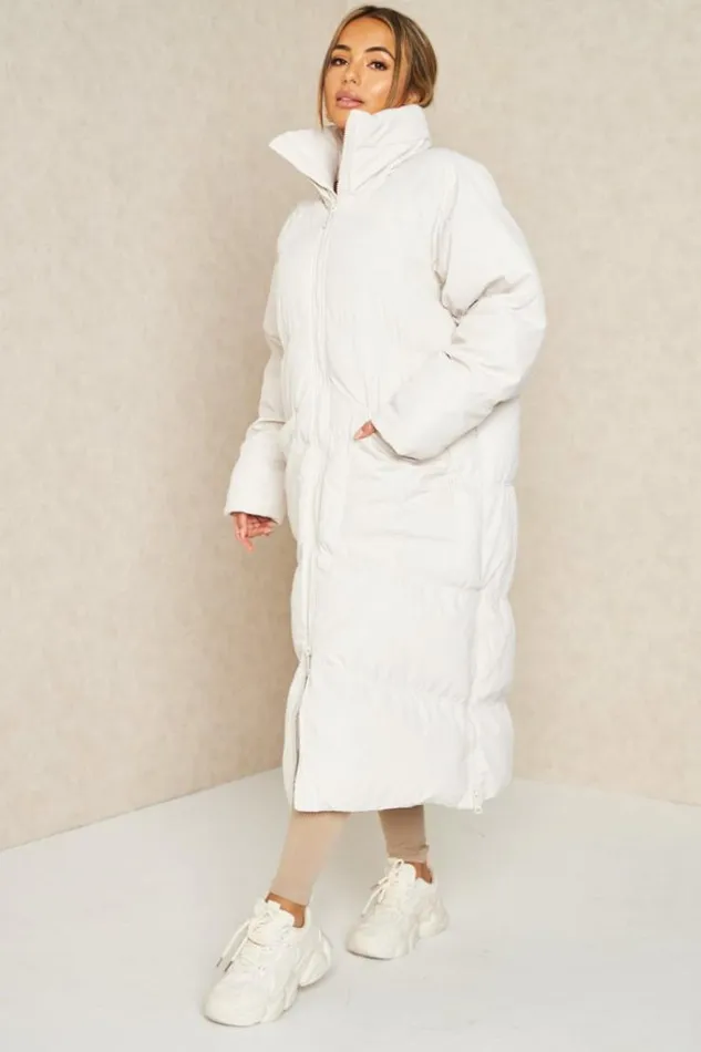 Women Doudoune Longue Matelasse Beige Clair Zippe Beige Brentiny Paris Parkas And Down Jackets Women Doudoune Longue Matelasse Beige Clair Zippe Beige Brentiny Paris Parkas And Down Jackets