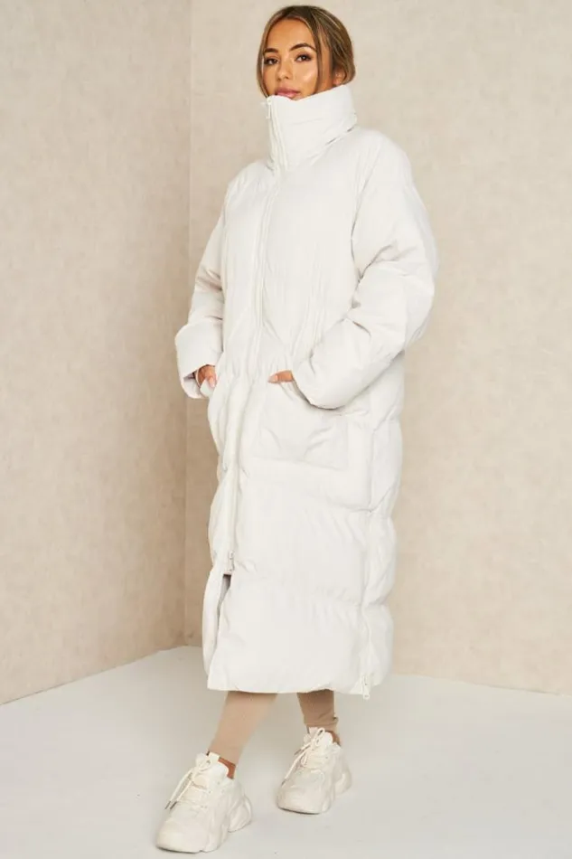 Women Doudoune Longue Matelasse Beige Clair Zippe Beige Brentiny Paris Parkas And Down Jackets Women Doudoune Longue Matelasse Beige Clair Zippe Beige Brentiny Paris Parkas And Down Jackets