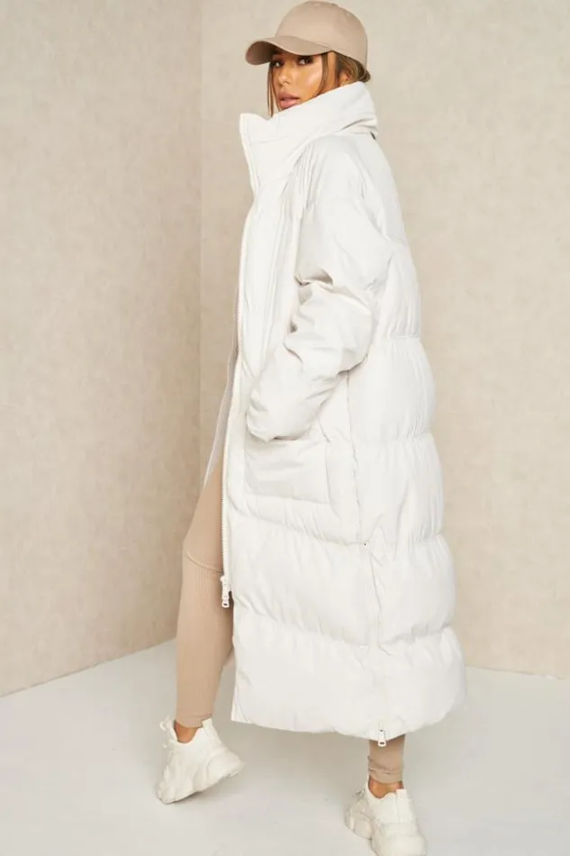 Women Doudoune Longue Matelasse Beige Clair Zippe Beige Brentiny Paris Parkas And Down Jackets Women Doudoune Longue Matelasse Beige Clair Zippe Beige Brentiny Paris Parkas And Down Jackets