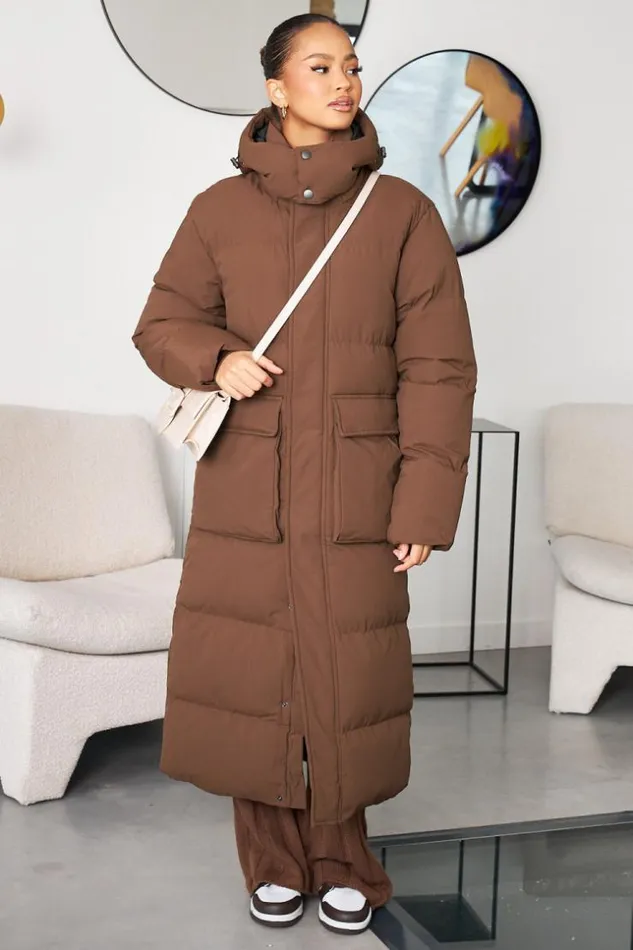 Women Doudoune Matelasse Longue Marron Capuche Brown Brentiny Paris Parkas And Down Jackets Women Doudoune Matelasse Longue Marron Capuche Brown Brentiny Paris Parkas And Down Jackets