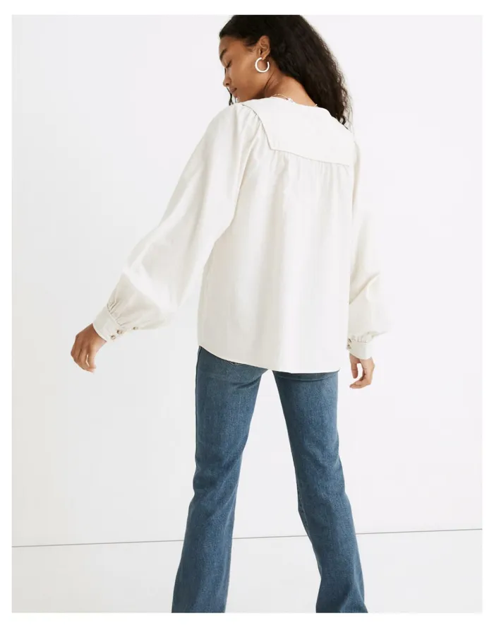 Women Drapey Quilted Bib Top Antique Cream Madewell Tops and Shirts Women Drapey Quilted Bib Top Antique Cream Madewell Tops and Shirts