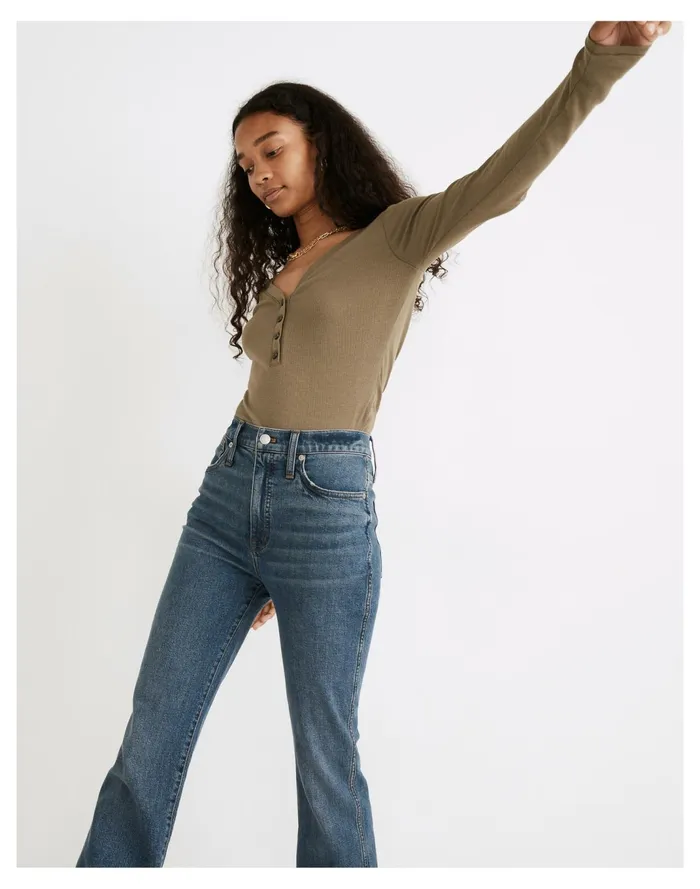 Women Drapey Rib Henley Tee Distant Surplus Madewell Tees Women Drapey Rib Henley Tee Distant Surplus Madewell Tees