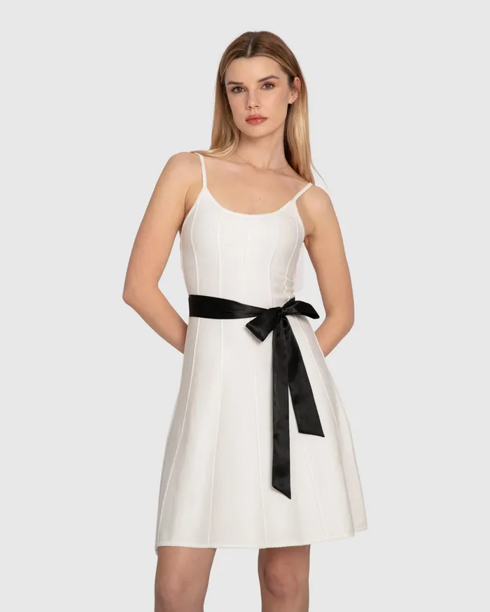 Women Dresses Belle and Bloom Love Her Madly Knit Dress 8211 White