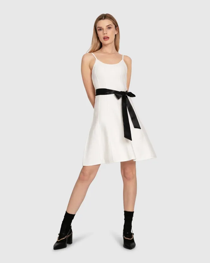 Women Dresses Belle and Bloom Love Her Madly Knit Dress 8211 White