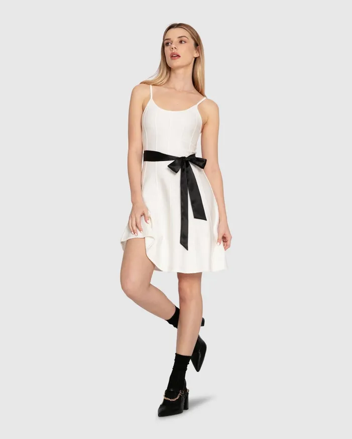 Women Dresses Belle and Bloom Love Her Madly Knit Dress 8211 White