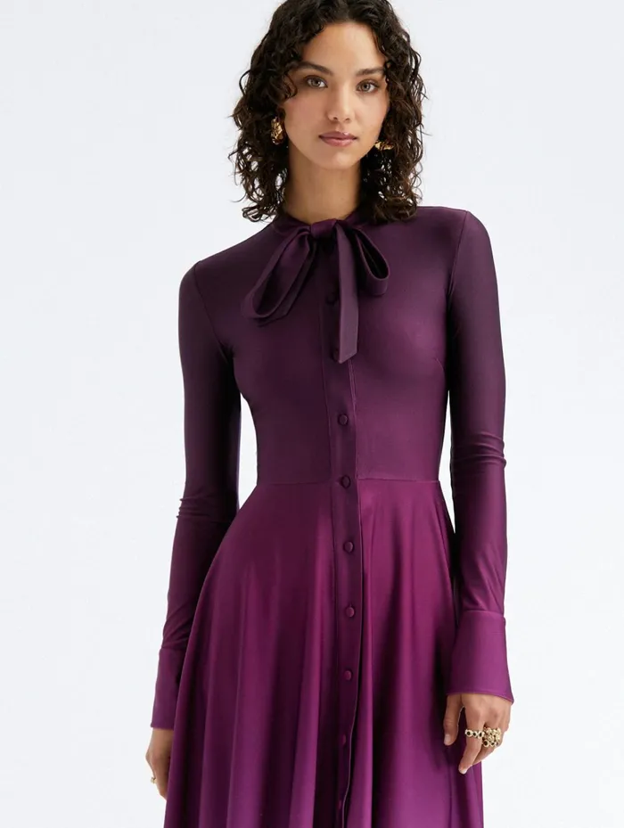 Women Dresses Oscar De La Renta Button Front Ombr Jersey Dress Amethyst Women Dresses Oscar De La Renta Button Front Ombr Jersey Dress Amethyst