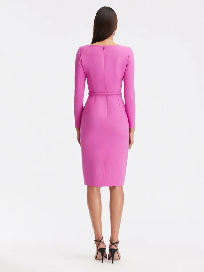 Women Dresses Oscar De La Renta Scoop Neck Pencil Dress Orchid Women Dresses Oscar De La Renta Scoop Neck Pencil Dress Orchid