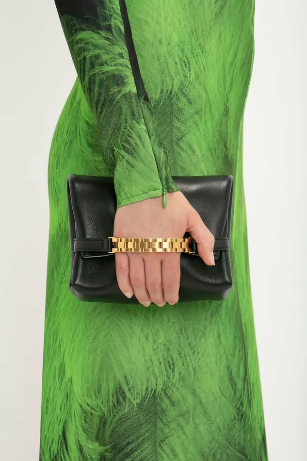 Women Dresses Victoria Beckham Dolman Midi Dress In Green Digital Feather Print