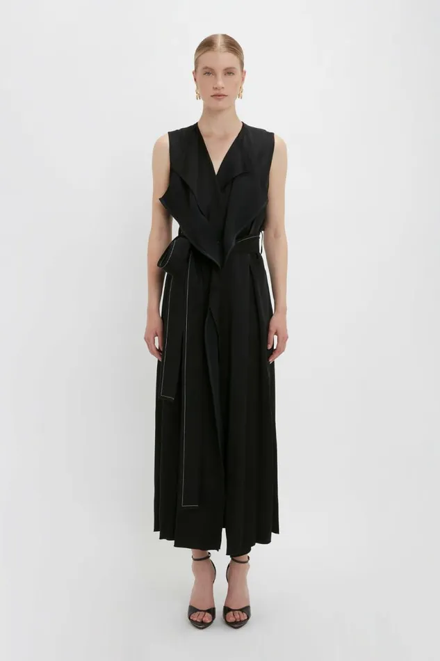 Women Dresses Victoria Beckham Trench Dress In Black