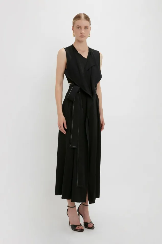 Women Dresses Victoria Beckham Trench Dress In Black