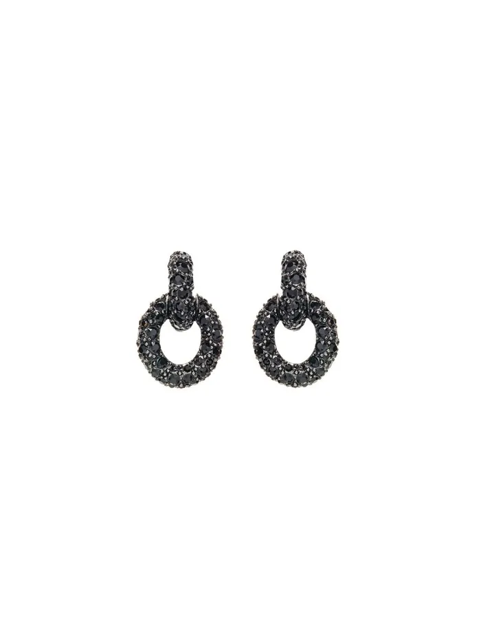 Women Earrings Oscar De La Renta Fortuna Earrings Jet