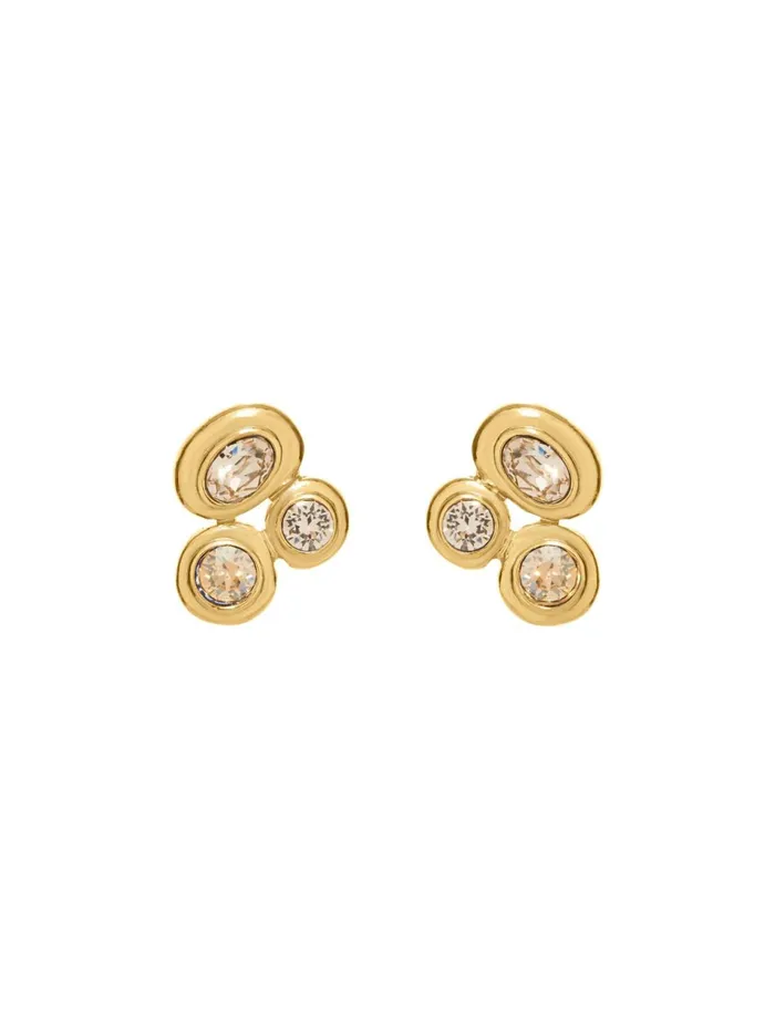 Women Earrings Oscar De La Renta Gumdrop Button Earrings Silk