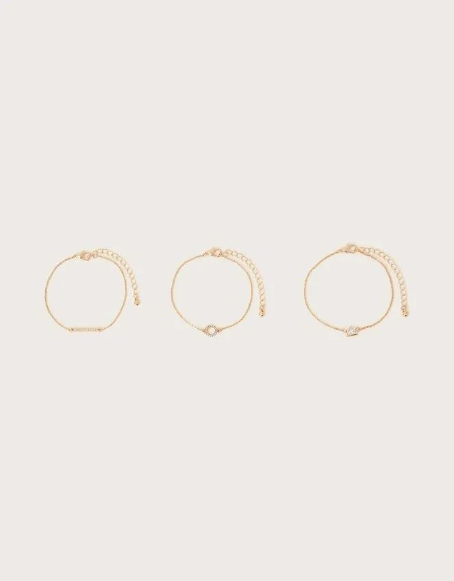 Women Embellished Bracelets Set Of Three Monsoon Jewellery and Hair