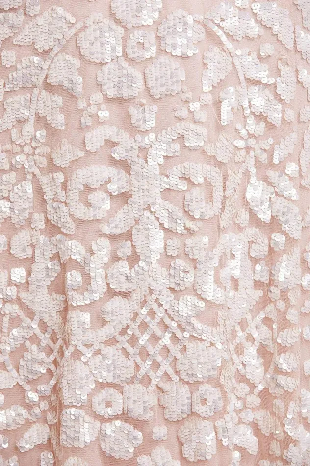 Women Embellished Dresses Needle and Thread Aurelia Long Sleeve Gown Pink