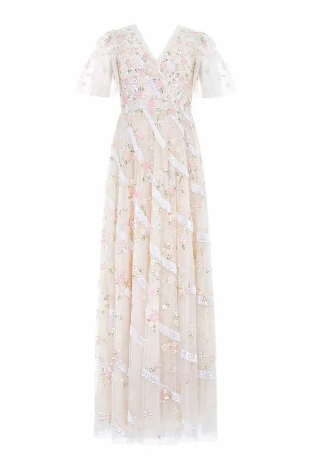 Women Embellished Dresses Needle and Thread Dianella Sequin Gown Champagne