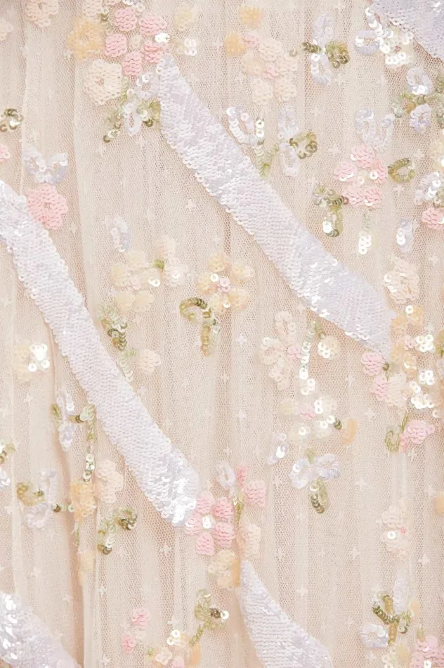 Women Embellished Dresses Needle and Thread Dianella Sequin Gown Champagne