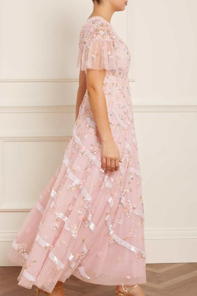 Women Embellished Dresses Needle and Thread Dianella Sequin Gown Pink