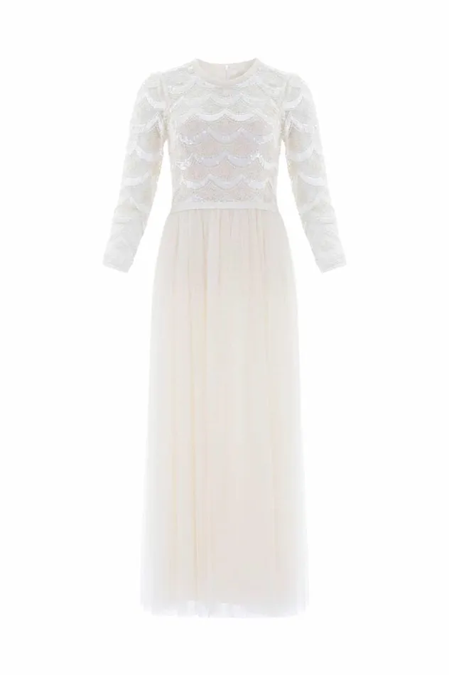 Women Embellished Dresses Needle and Thread Fifi Bodice Gown Champagne