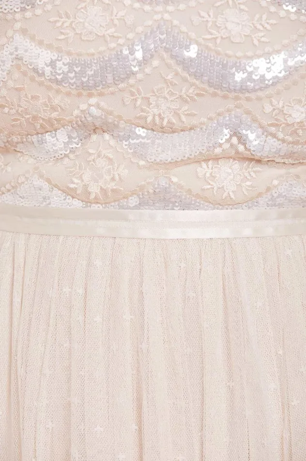 Women Embellished Dresses Needle and Thread Fifi Bodice Gown Champagne