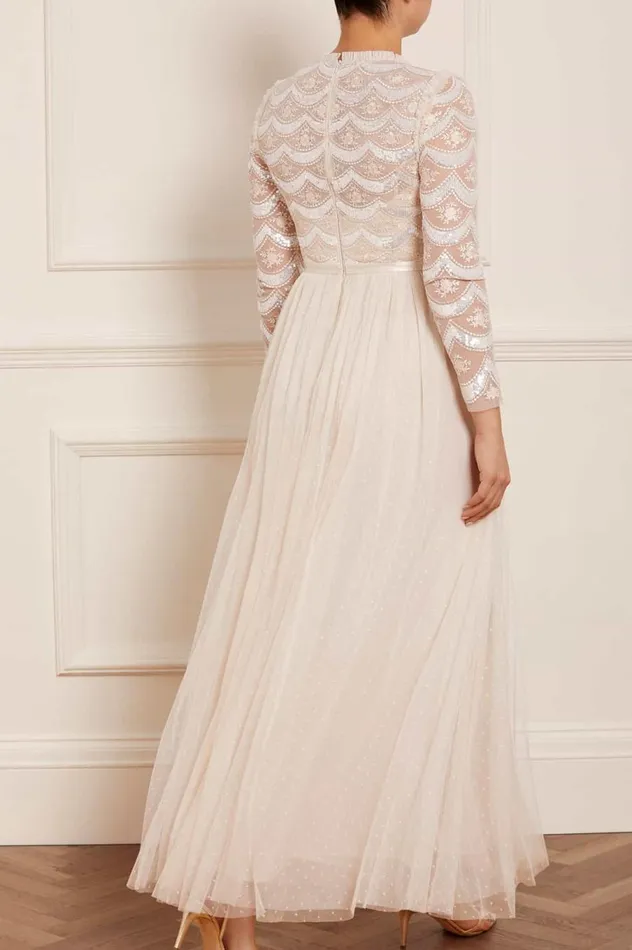 Women Embellished Dresses Needle and Thread Fifi Bodice Gown Champagne