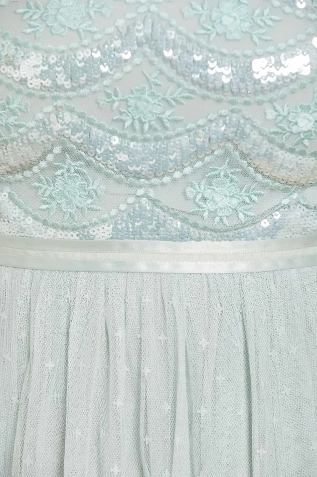 Women Embellished Dresses Needle and Thread Fifi Bodice Gown Green