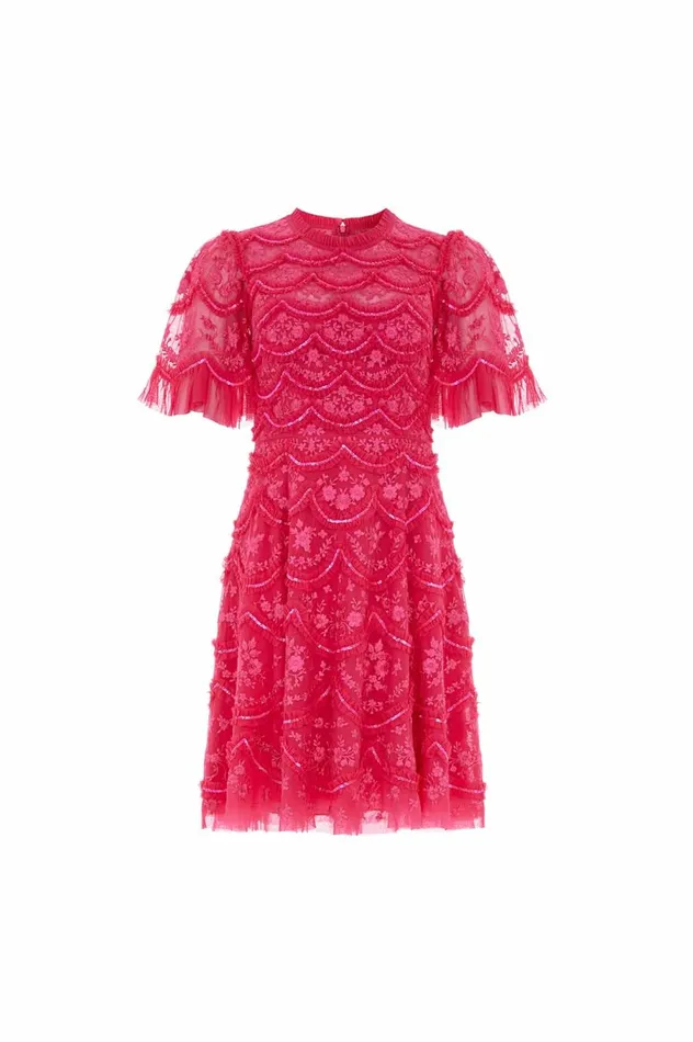 Women Embellished Dresses Needle and Thread Lily Bloom Mini Dress Pink Women Embellished Dresses Needle and Thread Lily Bloom Mini Dress Pink