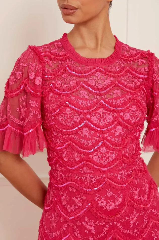Women Embellished Dresses Needle and Thread Lily Bloom Mini Dress Pink Women Embellished Dresses Needle and Thread Lily Bloom Mini Dress Pink