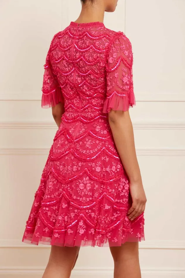 Women Embellished Dresses Needle and Thread Lily Bloom Mini Dress Pink Women Embellished Dresses Needle and Thread Lily Bloom Mini Dress Pink