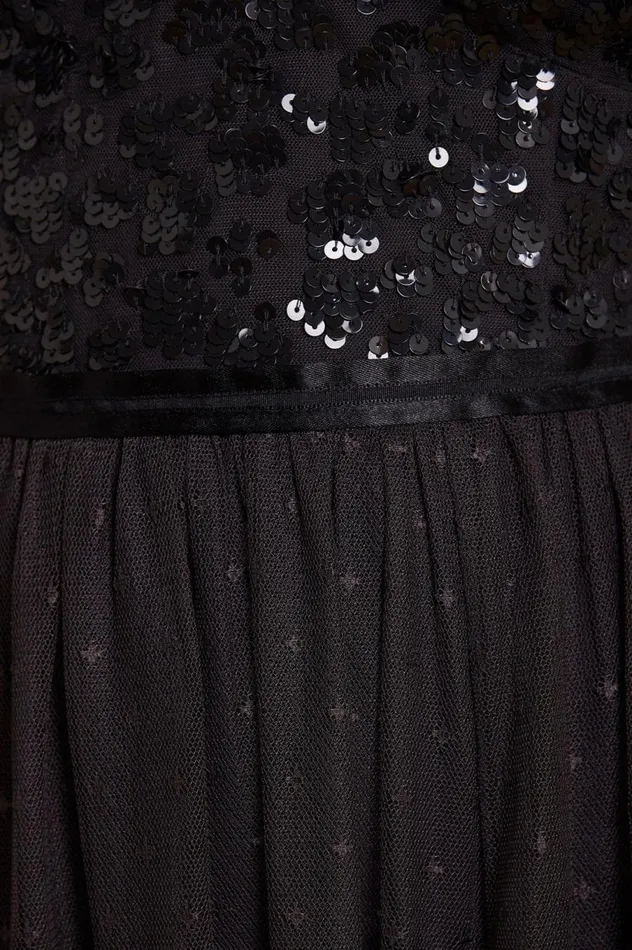 Women Embellished Dresses Needle and Thread Tempest Bodice Cami Ballerina Dress Black