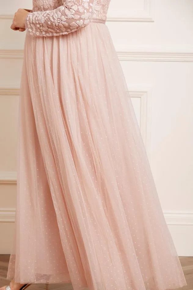 Women Embellished Dresses Needle and Thread Tempest Bodice Gown Pink