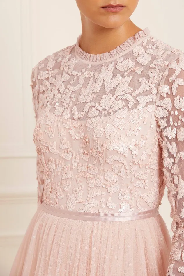 Women Embellished Dresses Needle and Thread Tempest Bodice Gown Pink