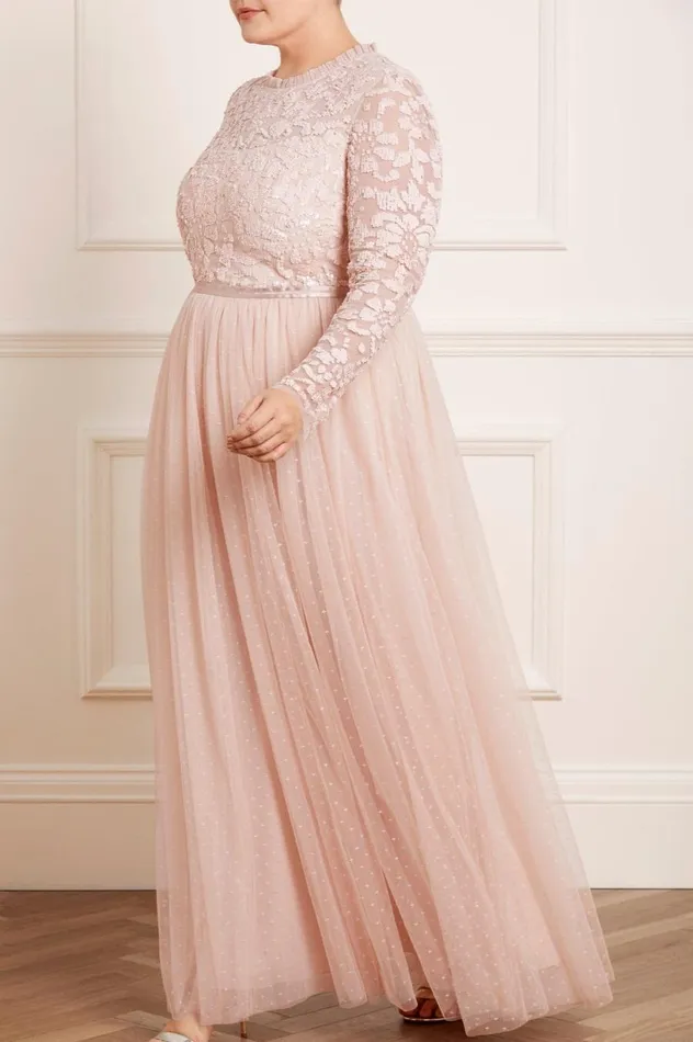 Women Embellished Dresses Needle and Thread Tempest Bodice Gown Pink