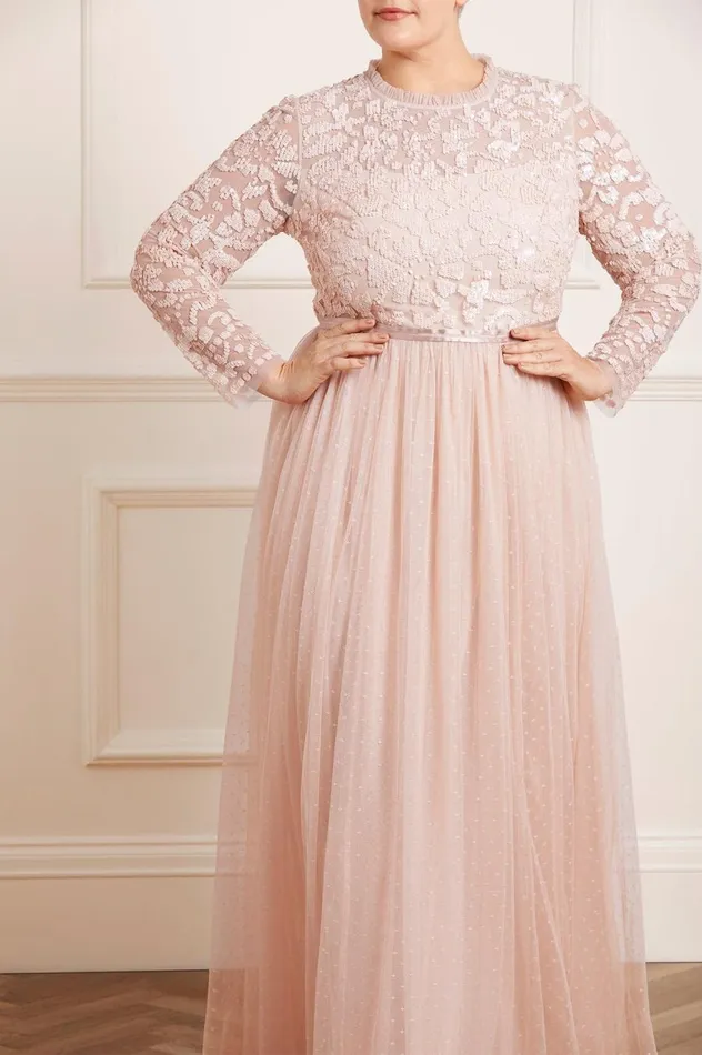 Women Embellished Dresses Needle and Thread Tempest Bodice Gown Pink