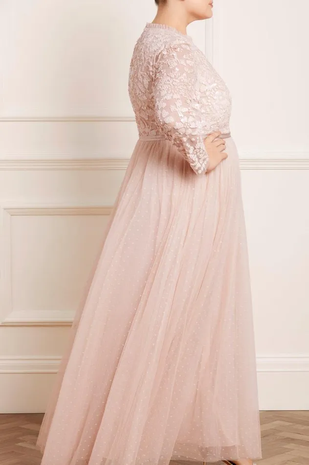 Women Embellished Dresses Needle and Thread Tempest Bodice Gown Pink