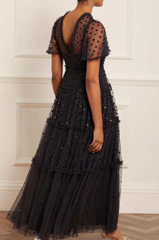 Women Embellished Dresses Needle and Thread Thea Gown Black Women Embellished Dresses Needle and Thread Thea Gown Black