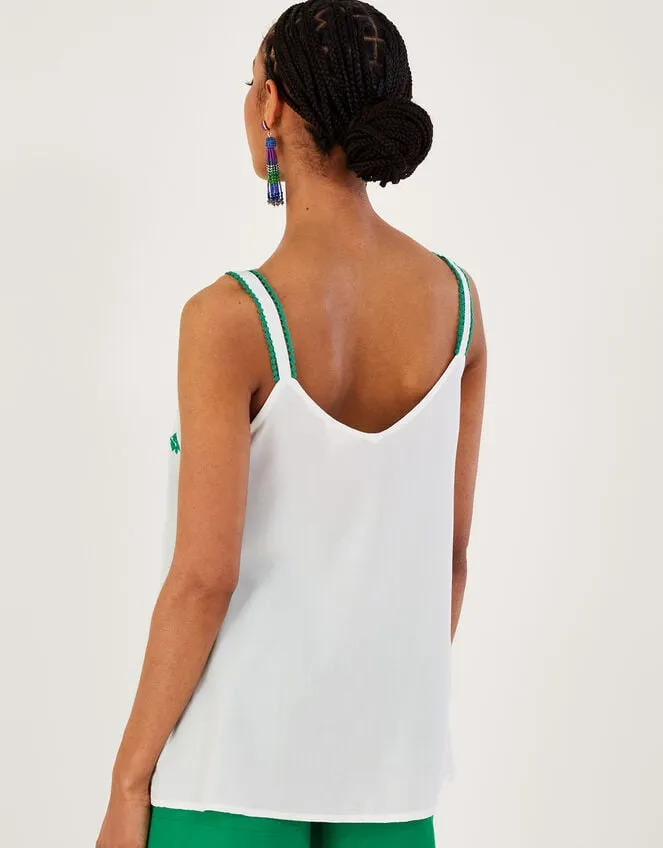 Women Embroidered Cami Top Green Monsoon Tops and Blouses