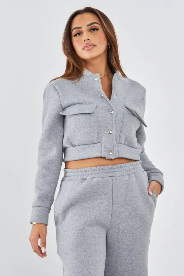 Women Ensemble 2 Pices Gilet Boutonn Jogging Gris Grey Brentiny Paris Cardigans Women Ensemble 2 Pices Gilet Boutonn Jogging Gris Grey Brentiny Paris Cardigans
