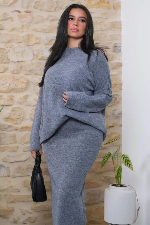 Women Ensemble 2 Pices Pull Jupe Grise Texture Grey Brentiny Paris White Tops Women Ensemble 2 Pices Pull Jupe Grise Texture Grey Brentiny Paris White Tops