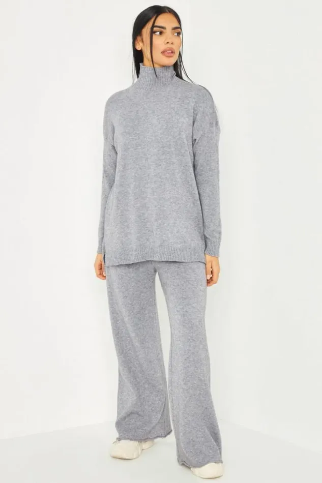 Women Ensemble 2 Pices Pull Pantalon Ample Gris Grey Brentiny Paris Sets With Top Bottoms Women Ensemble 2 Pices Pull Pantalon Ample Gris Grey Brentiny Paris Sets With Top Bottoms