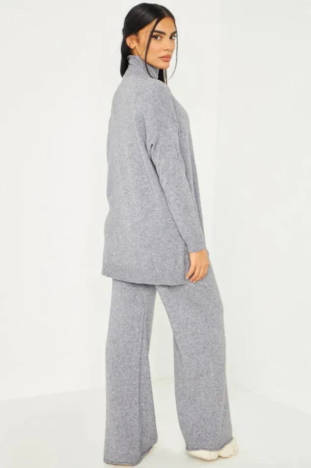Women Ensemble 2 Pices Pull Pantalon Ample Gris Grey Brentiny Paris Sets With Top Bottoms Women Ensemble 2 Pices Pull Pantalon Ample Gris Grey Brentiny Paris Sets With Top Bottoms