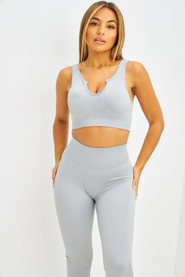 Women Ensemble Brassire Legging De Sport Gris Grey Brentiny Paris Sports Sets Women Ensemble Brassire Legging De Sport Gris Grey Brentiny Paris Sports Sets