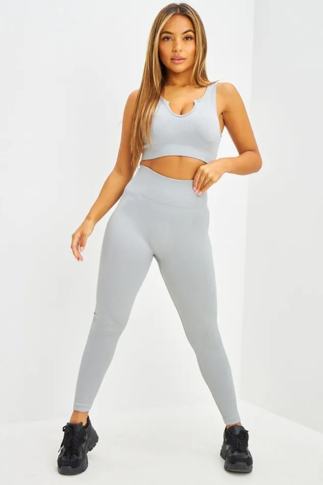Women Ensemble Brassire Legging De Sport Gris Grey Brentiny Paris Sports Sets Women Ensemble Brassire Legging De Sport Gris Grey Brentiny Paris Sports Sets
