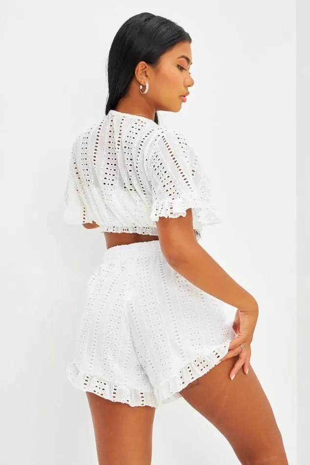 Women Ensemble Top Dcollet Short Dentelle Blanc White Brentiny Paris Sets With Top Bottoms Women Ensemble Top Dcollet Short Dentelle Blanc White Brentiny Paris Sets With Top Bottoms