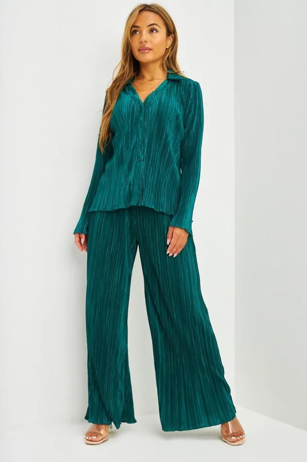 Women Ensemble Vert Clair Satin Et Pliss Chemise Pantalon Brentiny Paris Shirts and Blouses Women Ensemble Vert Clair Satin Et Pliss Chemise Pantalon Brentiny Paris Shirts and Blouses