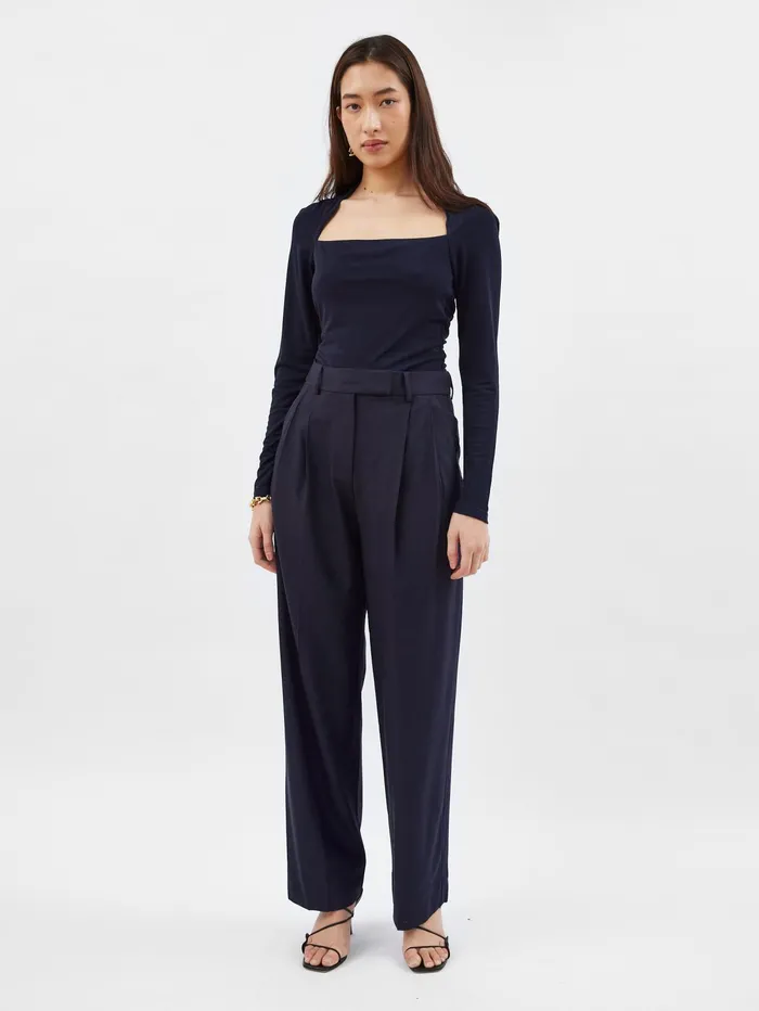 Women Esse Studios 8211 Oilo Tailored Trouser In French Navy The UNDONE Pants