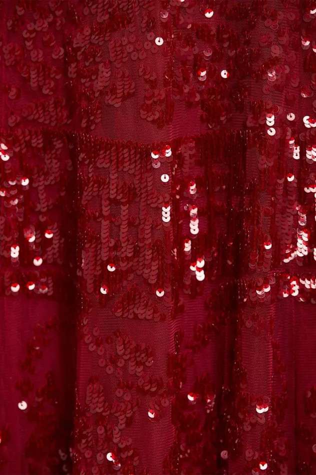Women Exclusives Needle and Thread Aurora Ballerina Dress Red